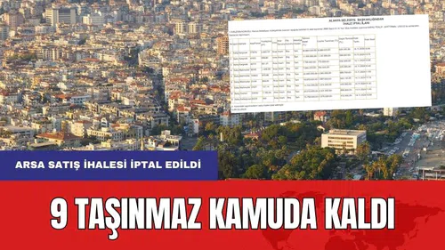 9 Taşınmaz kamuda Kaldı! Alanya Belediyesi Taşınmaz Satışlarını İptal Etti