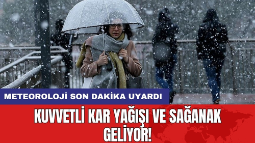 Meteoroloji Son Dakika Uyardı: Kuvvetli Kar Yağışı ve Sağanak Geliyor!