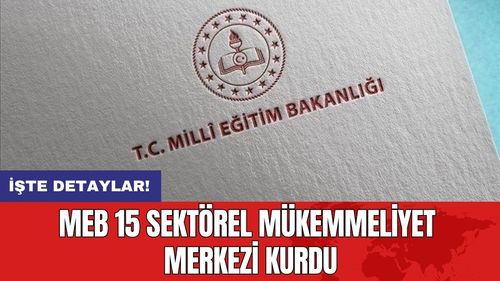 MEB 15 Sektörel Mükemmeliyet Merkezi Kurdu