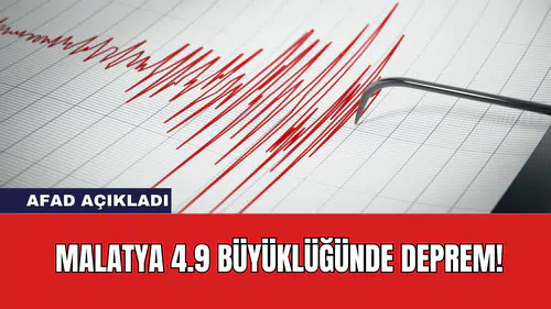 Malatya 4.9 Büyüklüğünde Deprem!