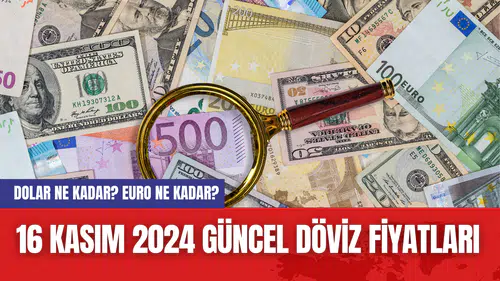 Dolar Ne Kadar? Euro Ne Kadar? 16 Kasım 2024 Güncel Döviz Fiyatları