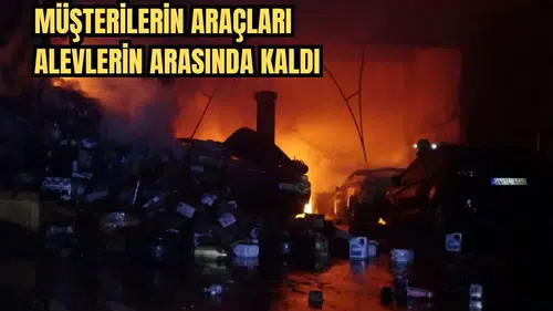 Kepez'de Sanayi Sitesi'nde Kabus Gibi Gece! Alevler Gökyüzünü Aydınlattı