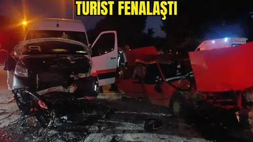 Manavgat Titreyengöl Yolunda Can Pazarı! Turistleri Taşıyan Minibüs Kazaya Karıştı
