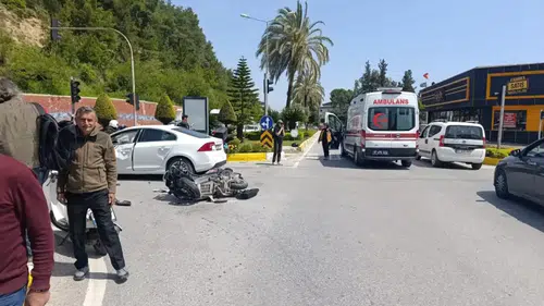 Manavgat’ta Gençlerin Motosiklet Keyfi Hastanede Bitti