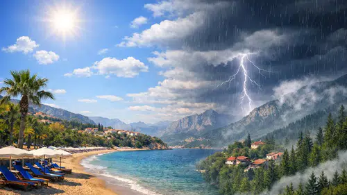 Sahilde Güneş, İç Kesimlerde Sağanak Var