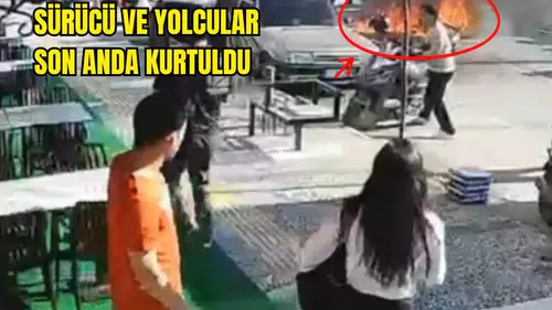 Manavgat'ta İçerisinde Bebek Olan Otomobil Bir Anda Alev Topuna Döndü!