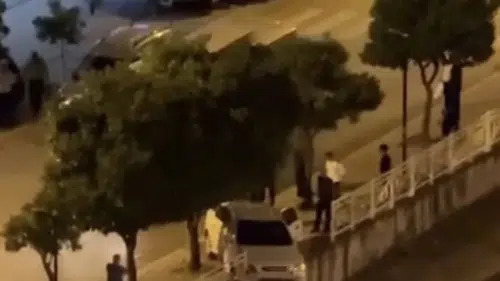 Kanal Sularına Metreler Kala Durabildi: Adana'da Otomobil Havada Asılı Kaldı!