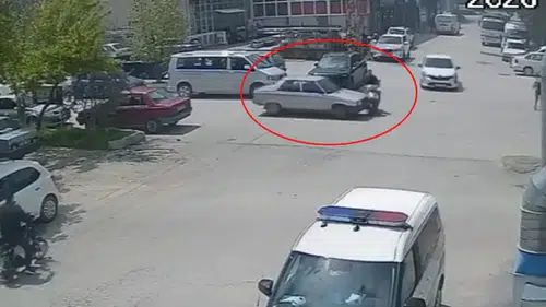 Burdur'da Sanayi Sitesinde Korkutan Çarpışma Kamerada
