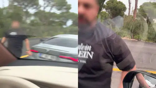 Serik’te Trafik Dehşeti Kamerada! Aracın Önünü Kesti, Yumruklarla Saldırdı İddiası