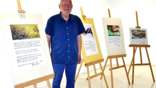 Şiirleri Resimle Buluşturan Gelenek! Yunus Yaşar'dan 111. Sergi