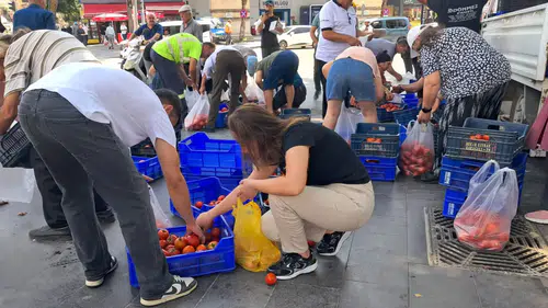 Antalya’da Üretici İsyan Etti: 4 Ton Domatesi Meydanda Ücretsiz Dağıttı