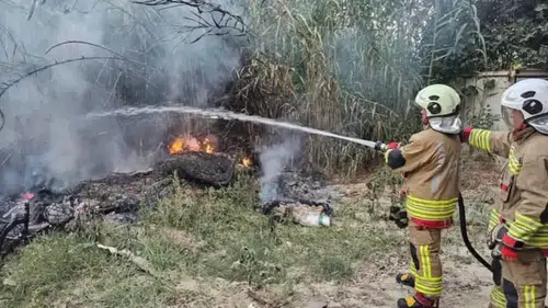 Hatay'da Sazlık Yangını Paniği! Alevler Büyümeden Söndürüldü