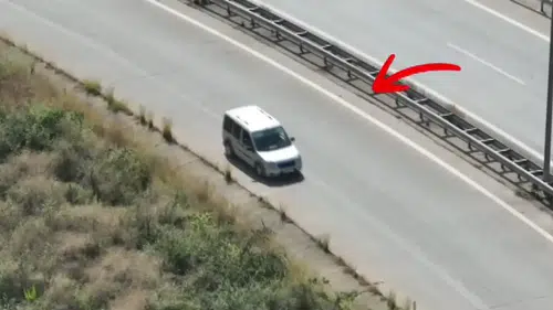 Otoyolda Geri Giden Sürücü Drona Yakalandı! Cezadan Kaçamadı