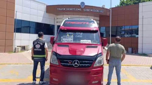 Mersin'de Ters Şeride Giren Sürücünün Ehliyeti Alındı