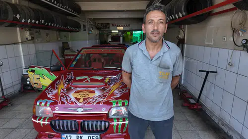 Konyalı Usta 5 Yılda Aracını Şimşek McQueen'e Dönüştürdü!