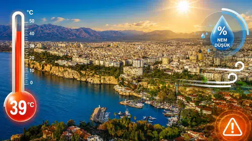 Antalya'da Aşırı Sıcak, Düşük Nem ve Fırtına Bir Arada