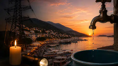 Kaş'ta Elektrik Kesintileri Su Hizmetini Vurdu
