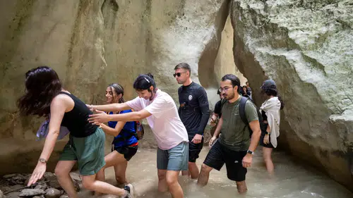 Tarsus'ta Kurtçukuru Kanyonu'nda 8 Kilometrelik Parkuru Tamamlandı