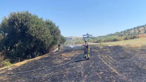 Hatay'da Otluk Alanda Çıkan Yangın Büyümeden Söndürüldü!