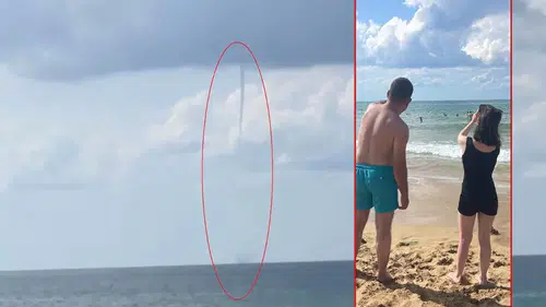Alanya İncekum Plajı'nda Denize Giriyorlardı, Hortum Çıktı!