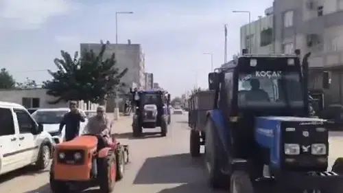 Samsun’un Ardından Şanlıurfalı Çiftçilerden Traktörlü Protesto!