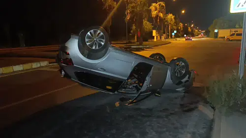 Side'de Takla Atan Otomobilin Sürücüsü 262 Promil Alkollü Çıktı