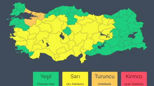 İçişleri Bakanlığı'ndan Antalya Dahil 33 İle Meteorolojik Alarm