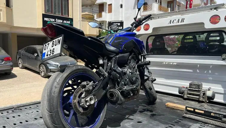 Manavgat’ta Trafik Denetiminde Abartılı Egzozlu Motosiklete Ağır Ceza!