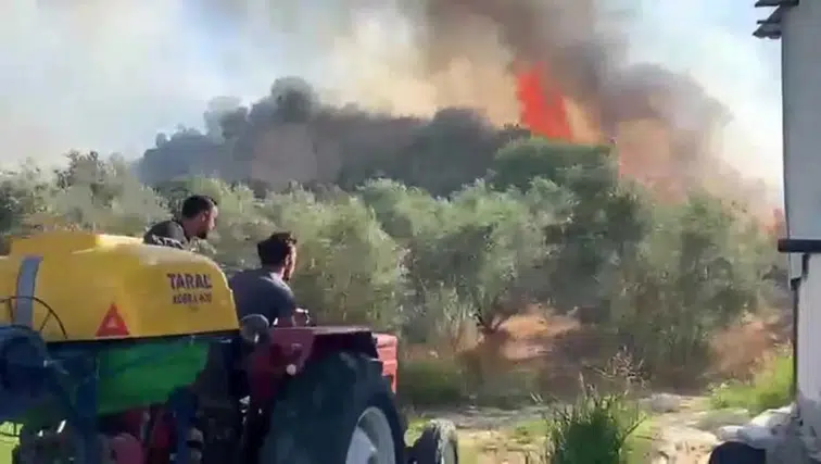 Aksu’da Ormanlık Alandaki Yangına Havadan ve Karadan Müdahale!