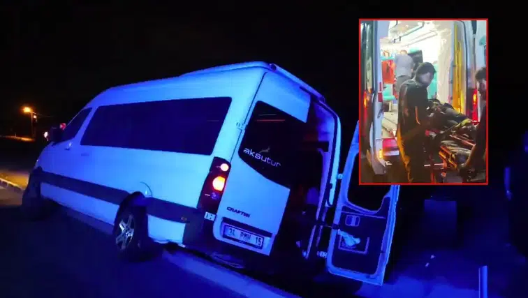 Manavgat-Akseki Yolunda Minibüs Kanala Düştü: Turist Yaralandı