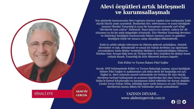 Alevi örgütleri artık birleşmeli ve kurumsallaşmalı