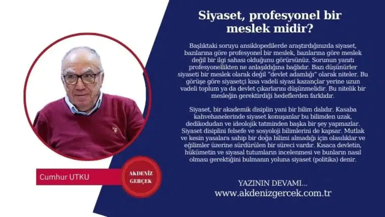 Siyaset, profesyonel bir meslek midir?