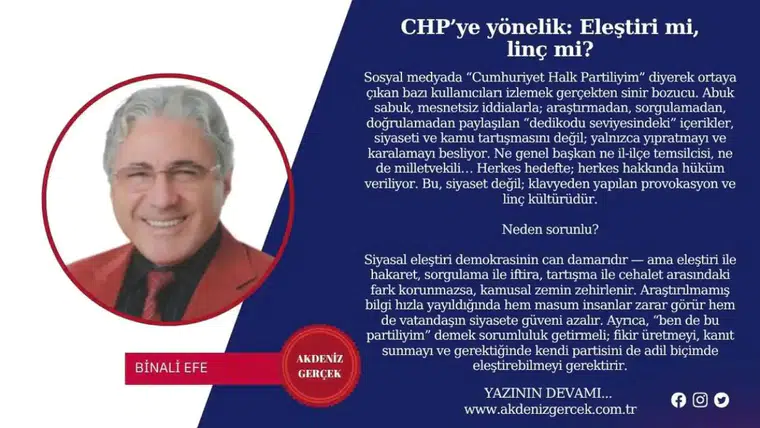 CHP’ye yönelik: Eleştiri mi, linç mi?