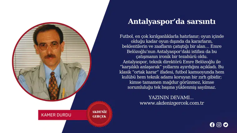 Antalyaspor’da sarsıntı