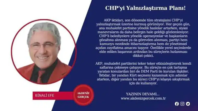 CHP’yi Yalnızlaştırma Planı!