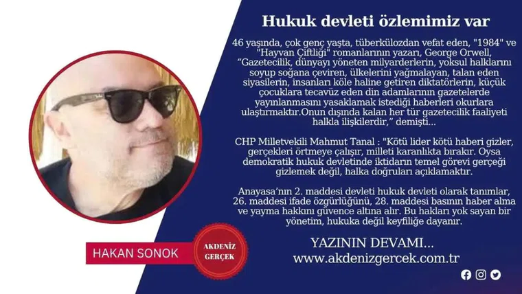 Hukuk devleti özlemimiz var