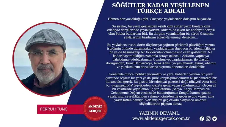 SÖĞÜTLER KADAR YEŞİLLENEN TÜRKÇE ADLAR