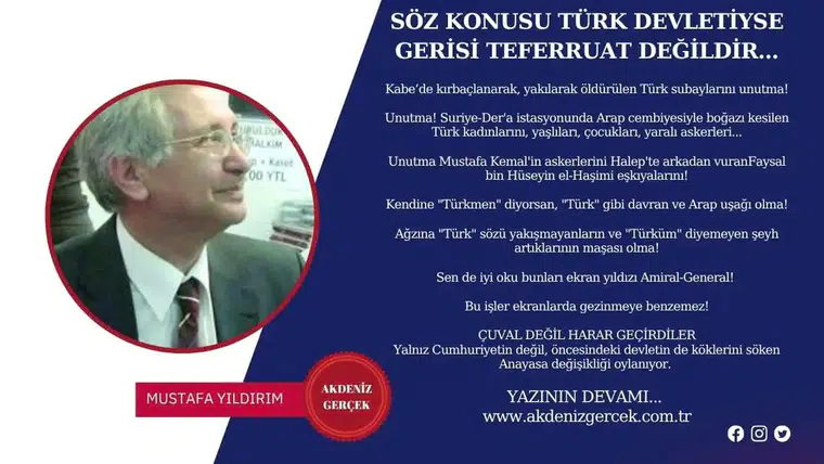 SÖZ KONUSU TÜRK DEVLETİYSE GERİSİ TEFERRUAT DEĞİLDİR...