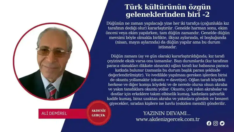 Türk kültürünün özgün geleneklerinden biri -2