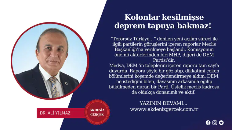 Kolonlar kesilmişse deprem tapuya bakmaz!