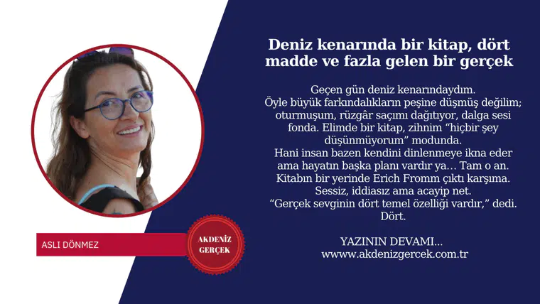 Deniz kenarında bir kitap, dört madde ve fazla gelen bir gerçek