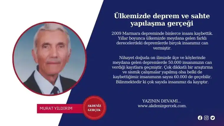 Ülkemizde deprem ve sahte yapılaşma gerçeği