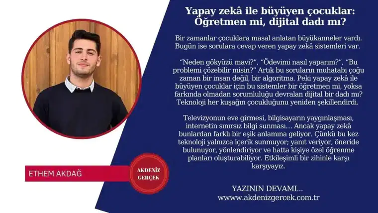 Yapay zekâ ile büyüyen çocuklar: Öğretmen mi, dijital dadı mı?