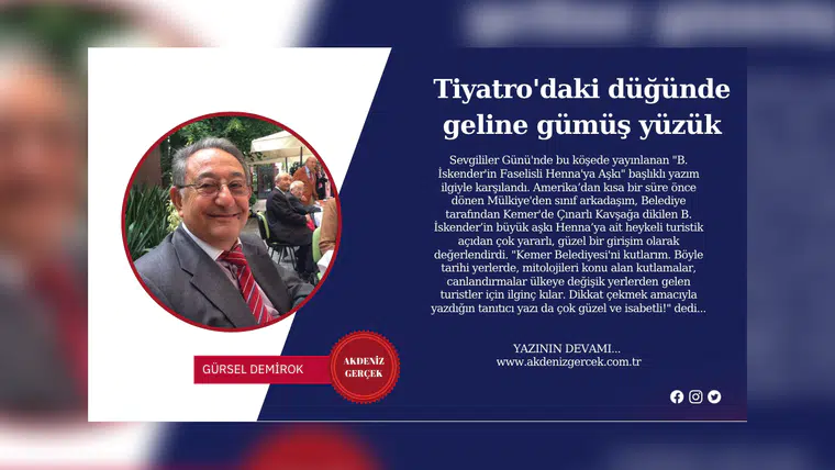 Tiyatro'daki Düğünde Geline Gümüş Yüzük