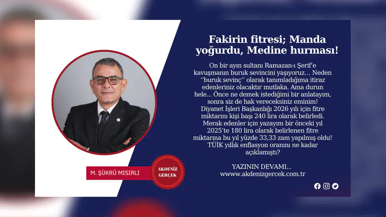 Fakirin fitresi; Manda yoğurdu, Medine hurması!