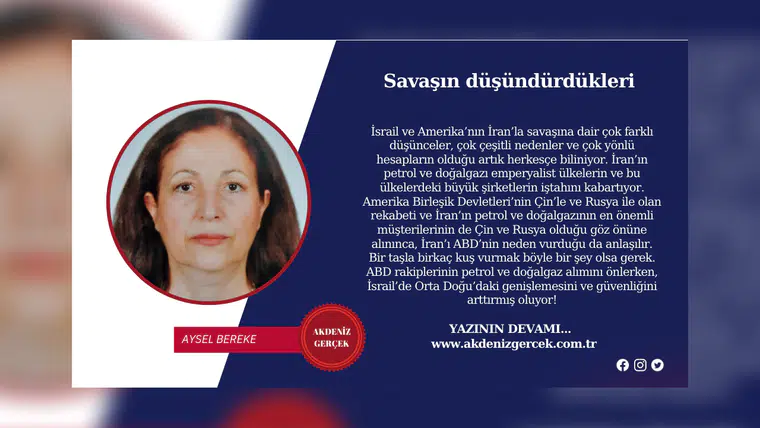 Savaşın düşündürdükleri