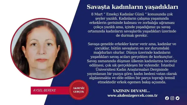 Savaşta kadınların yaşadıkları