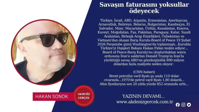 Savaşın faturasını yoksullar ödeyecek