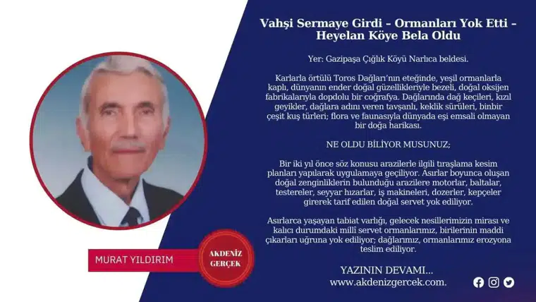 Vahşi Sermaye Girdi – Ormanları Yok Etti – Heyelan Köye Bela Oldu