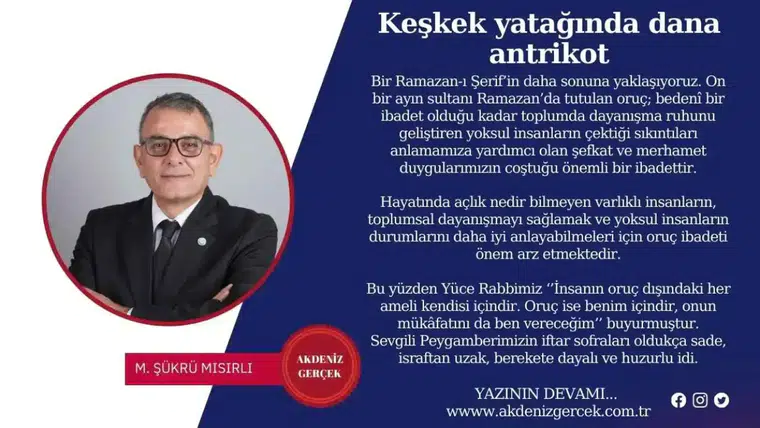 Keşkek yatağında dana antrikot